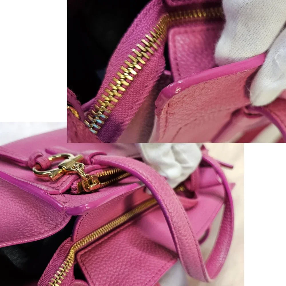 Authentic Salvatore Ferragamo Gancini Amy 21 Leather Tote - Picture 10 of 17